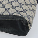 GUCCI GG Supreme Sherry Line Clutch Bag PVC Navy Red 84 01 007 Auth ARZ315-11