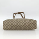 GUCCI GG Supreme Web Sherry Line Tote Bag PVC Beige Gold 39 02 091 Auth ARZ316-9