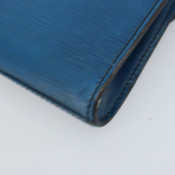 LOUIS VUITTON Epi Art Deco Clutch Bag Blue M52635 LV Auth ARZ317