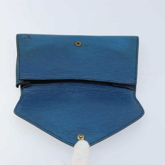 LOUIS VUITTON Epi Art Deco Clutch Bag Blue M52635 LV Auth ARZ317