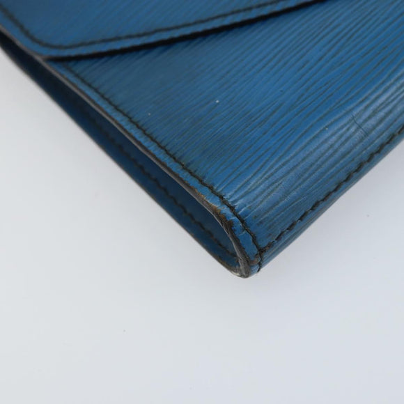LOUIS VUITTON Epi Art Deco Clutch Bag Blue M52635 LV Auth ARZ317
