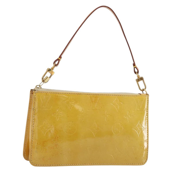 LOUIS VUITTON Monogram Vernis Lexington Pouch Beige M91010 LV Auth ARZ319
