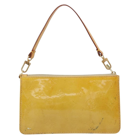 LOUIS VUITTON Monogram Vernis Lexington Pouch Beige M91010 LV Auth ARZ319