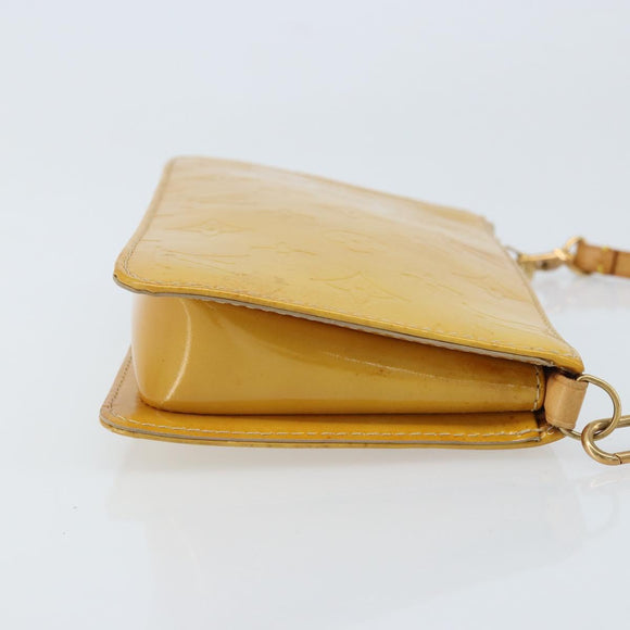 LOUIS VUITTON Monogram Vernis Lexington Pouch Beige M91010 LV Auth ARZ319