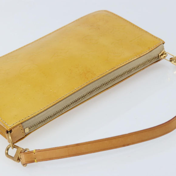 LOUIS VUITTON Monogram Vernis Lexington Pouch Beige M91010 LV Auth ARZ319