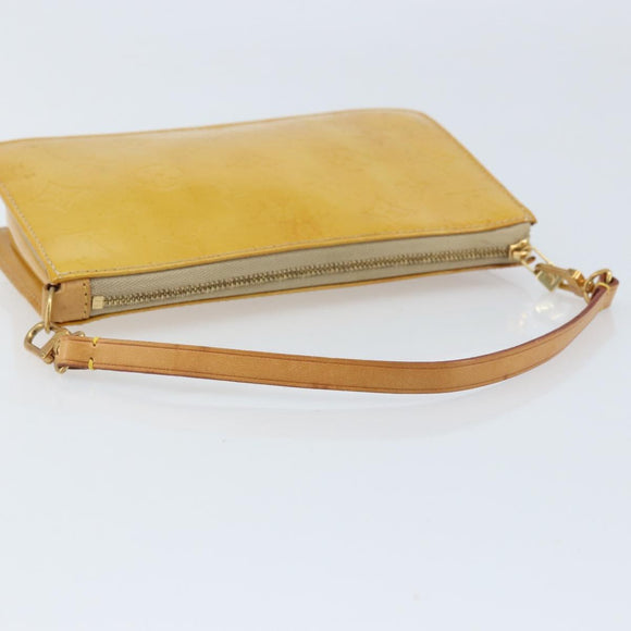 LOUIS VUITTON Monogram Vernis Lexington Pouch Beige M91010 LV Auth ARZ319