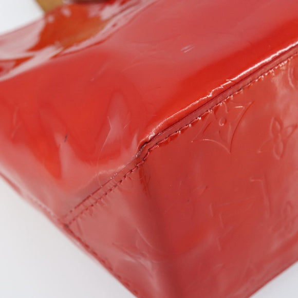 LOUIS VUITTON Monogram Vernis Reade PM Hand Bag Red Rouge M91088 LV Auth ARZ320