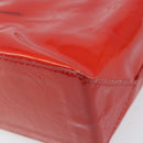 LOUIS VUITTON Monogram Vernis Reade PM Hand Bag Red Rouge M91088 LV Auth ARZ320-15