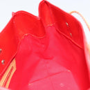 LOUIS VUITTON Monogram Vernis Reade PM Hand Bag Red Rouge M91088 LV Auth ARZ320-19