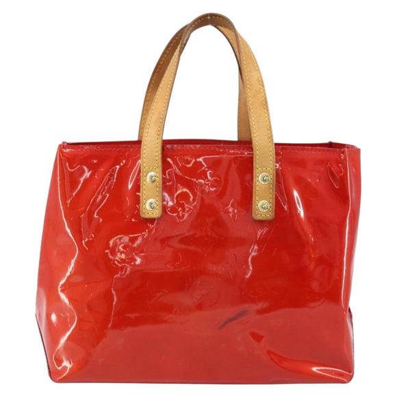 LOUIS VUITTON Monogram Vernis Reade PM Hand Bag Red Rouge M91088 LV Auth ARZ320