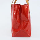 LOUIS VUITTON Monogram Vernis Reade PM Hand Bag Red Rouge M91088 LV Auth ARZ320-3
