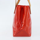 LOUIS VUITTON Monogram Vernis Reade PM Hand Bag Red Rouge M91088 LV Auth ARZ320-4