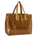 LOUIS VUITTON Monogram Vernis Reade PM Handtasche Bronze M91146 LV Auth ARZ321-1