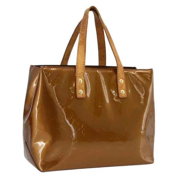 LOUIS VUITTON Monogram Vernis Reade PM Handtasche Bronze M91146 LV Auth ARZ321