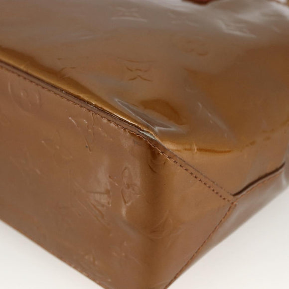 LOUIS VUITTON Monogram Vernis Reade PM Handtasche Bronze M91146 LV Auth ARZ321