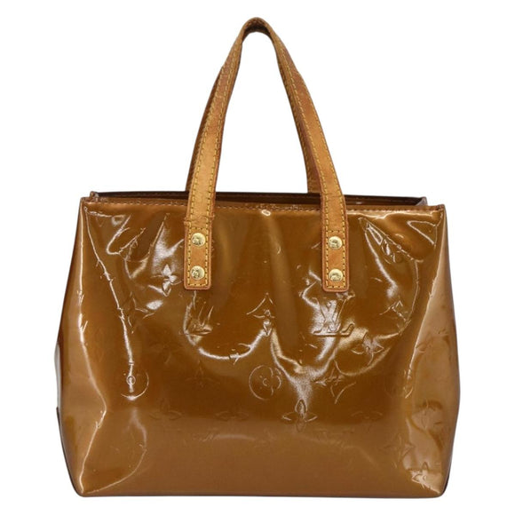 LOUIS VUITTON Monogram Vernis Reade PM Handtasche Bronze M91146 LV Auth ARZ321