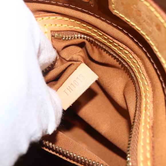 LOUIS VUITTON Monogram Vernis Reade PM Handtasche Bronze M91146 LV Auth ARZ321