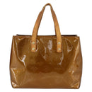 LOUIS VUITTON Monogram Vernis Reade PM Handtasche Bronze M91146 LV Auth ARZ321-2