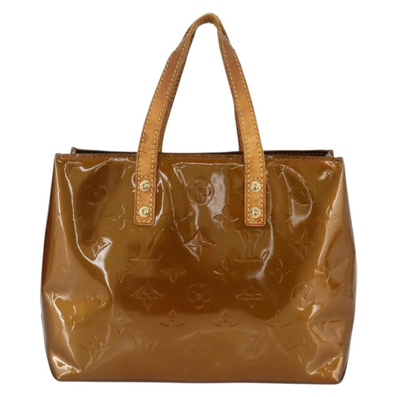 LOUIS VUITTON Monogram Vernis Reade PM Handtasche Bronze M91146 LV Auth ARZ321