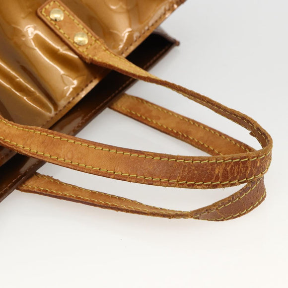 LOUIS VUITTON Monogram Vernis Reade PM Handtasche Bronze M91146 LV Auth ARZ321
