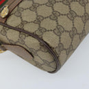 GUCCI GG Supreme Web Sherry Line Bag PVC Beige Gold 001 44 6655 Auth ARZ340-14