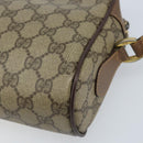 GUCCI GG Supreme Web Sherry Line Bag PVC Beige Gold 001 44 6655 Auth ARZ340-15