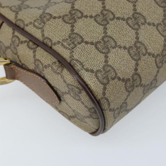 GUCCI GG Supreme Web Sherry Line Bag PVC Beige Gold 001 44 6655 Auth ARZ340