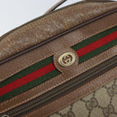 GUCCI GG Supreme Web Sherry Line Bag PVC Beige Gold 001 44 6655 Auth ARZ340-17