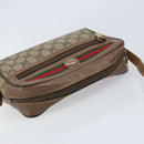 GUCCI GG Supreme Web Sherry Line Bag PVC Beige Gold 001 44 6655 Auth ARZ340-6