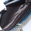 CHANEL Matelasse Chain Shoulder Bag Caviar Skin Blue Silver CC Auth ARZ343SAV-24