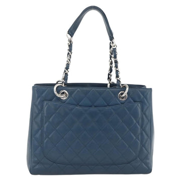 CHANEL Matelasse Chain Shoulder Bag Caviar Skin Blue Silver CC Auth ARZ343SAV - 0
