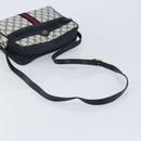 GUCCI GG Supreme Sherry Line Shoulder Bag PVC Navy Gold 68 02 005 Auth ARZ344-7