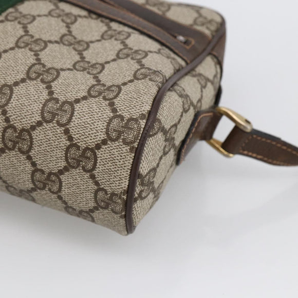 GUCCI GG Supreme Web Sherry Line Bag PVC Beige Gold 68 001 3654 Auth ARZ345