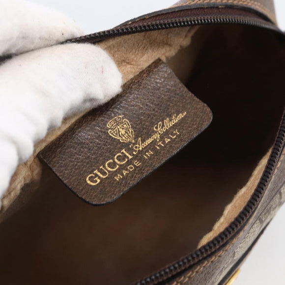 GUCCI GG Supreme Web Sherry Line Bag PVC Beige Gold 68 001 3654 Auth ARZ345
