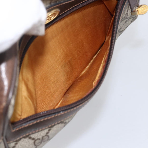GUCCI GG Supreme Web Sherry Line Bag PVC Beige Gold 68 001 3654 Auth ARZ345