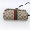 GUCCI GG Supreme Web Sherry Line Bag PVC Beige Gold 68 001 3654 Auth ARZ345-5
