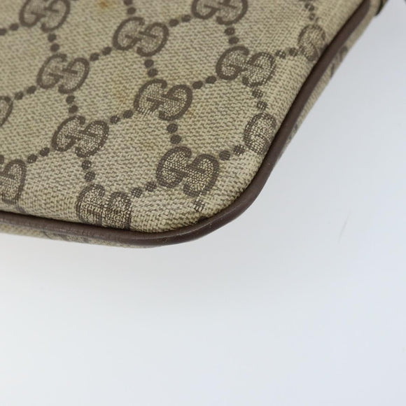 GUCCI GG Supreme Web Sherry Line Bag PVC Beige Gold 904 02 047 Auth ARZ346