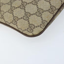 GUCCI GG Supreme Web Sherry Line Bag PVC Beige Gold 904 02 047 Auth ARZ346-11