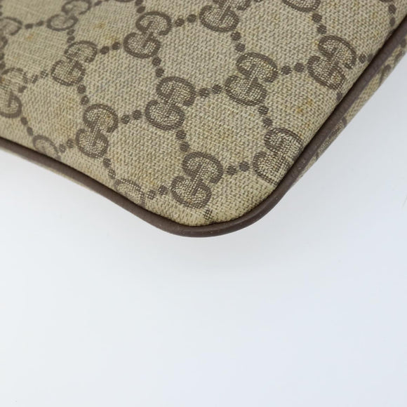GUCCI GG Supreme Web Sherry Line Bag PVC Beige Gold 904 02 047 Auth ARZ346