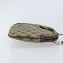 GUCCI GG Supreme Web Sherry Line Bag PVC Beige Gold 904 02 047 Auth ARZ346-4