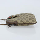 GUCCI GG Supreme Web Sherry Line Bag PVC Beige Gold 904 02 047 Auth ARZ346-5