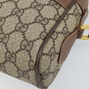 GUCCI GG Supreme Web Sherry Line Bag PVC Beige Gold 001 50 6655 Auth ARZ347-10
