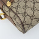 GUCCI GG Supreme Web Sherry Line Bag PVC Beige Gold 001 50 6655 Auth ARZ347-11