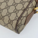 GUCCI GG Supreme Web Sherry Line Bag PVC Beige Gold 001 50 6655 Auth ARZ347-12