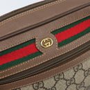 GUCCI GG Supreme Web Sherry Line Bag PVC Beige Gold 001 50 6655 Auth ARZ347-14