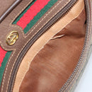 GUCCI GG Supreme Web Sherry Line Bag PVC Beige Gold 001 50 6655 Auth ARZ347-22