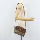 GUCCI GG Supreme Web Sherry Line Bag PVC Beige Gold 001 50 6655 Auth ARZ347-24