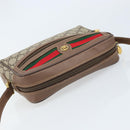GUCCI GG Supreme Web Sherry Line Bag PVC Beige Gold 001 50 6655 Auth ARZ347-6
