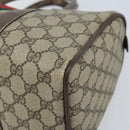 GUCCI GG Supreme Web Sherry Line Boston Bag PVC Beige Gold 58 02 007 Auth ARZ349-16