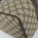 GUCCI GG Supreme Web Sherry Line Boston Bag PVC Beige Gold 58 02 007 Auth ARZ349-17